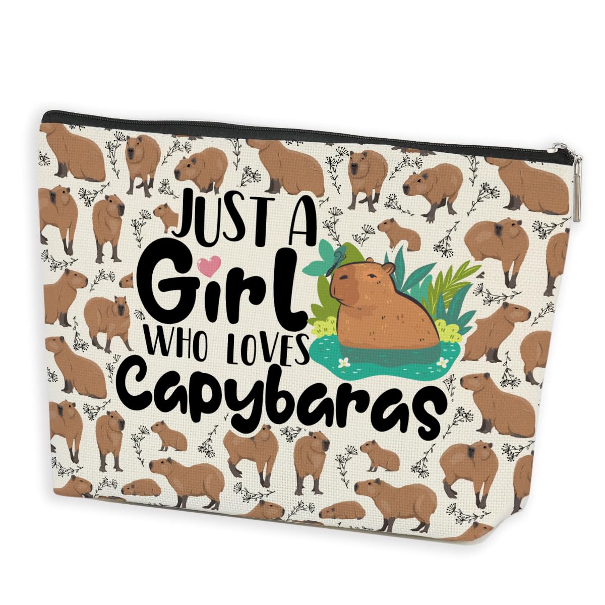 Waterproof Capybara Makeup Bag for Women - Cute Animal Lover Cosmetic Pouch, Perfect Gift for Friends, Graduation & Birthdays - Travel, Gym & Daily Use Organizer