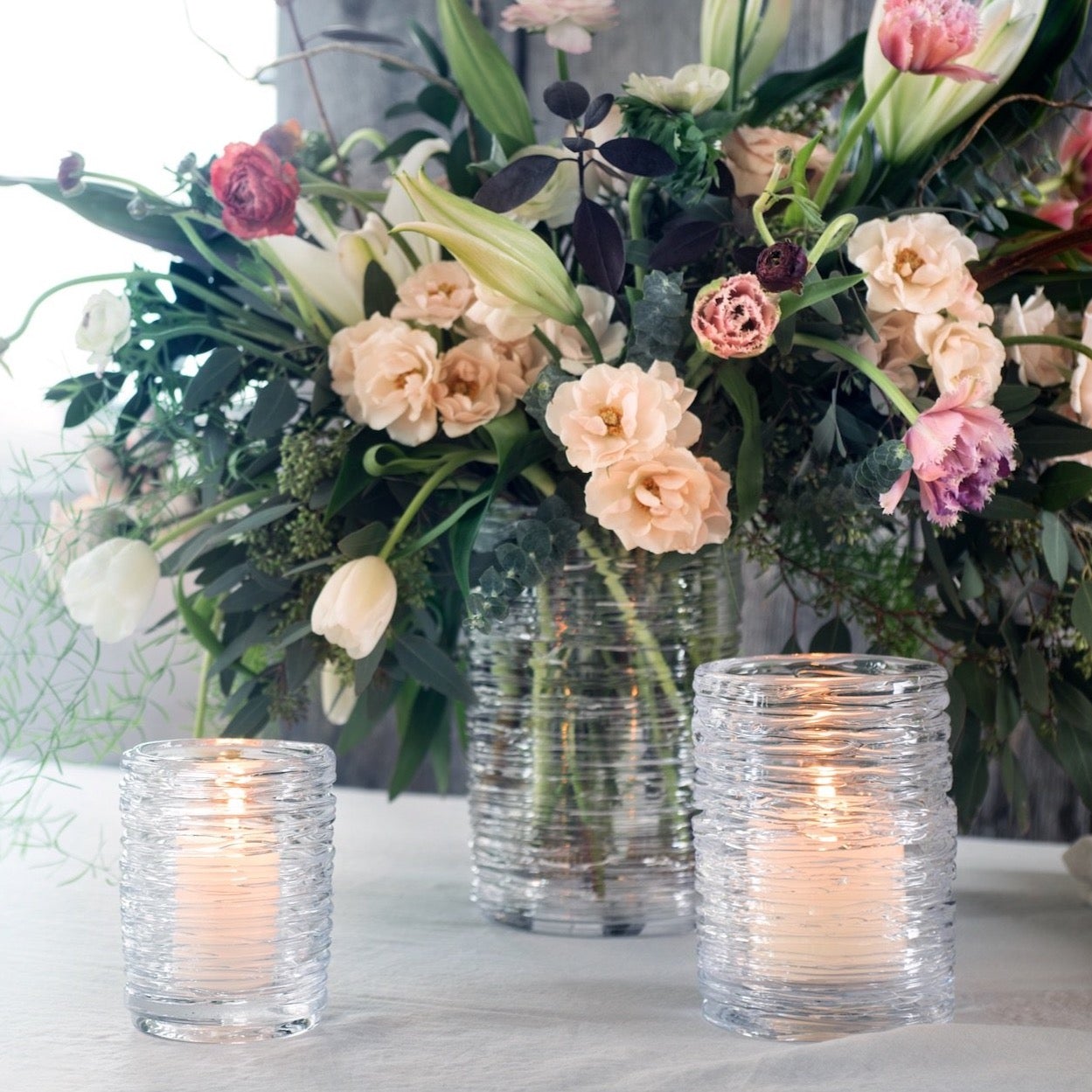 Elegant Echo Lake Vase - Tall Glass Flower Vase for Home Decor, Wedding Centerpieces & Living Room Table Decor