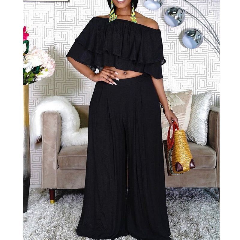 Stylish Line Neck Peplum Crop Suit for Women - Trendy Office Wear & Party Outfit