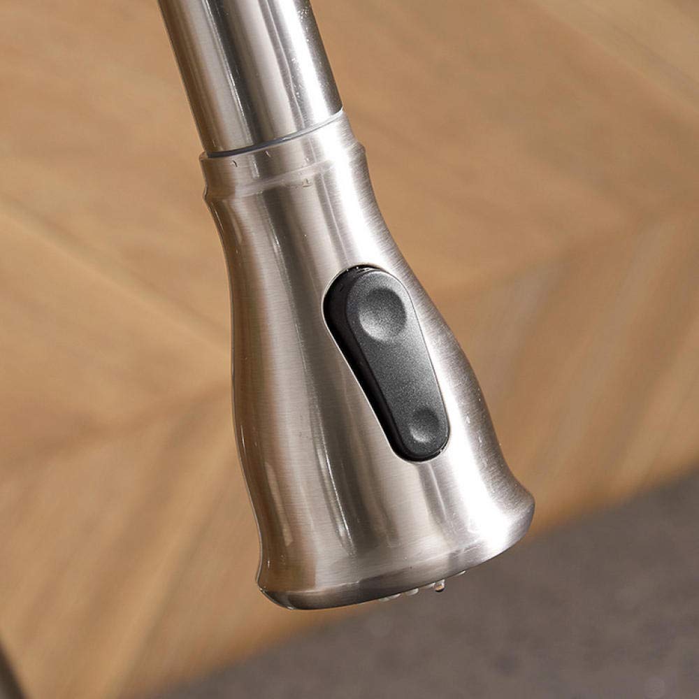 Premium Single Handle Brushed Nickel Kitchen Faucet with Pull-Out Sprayer & 360° Swivel - Durable Brass Construction for Modern Kitchens - Perfect for Washing Dishes, Filling Pots & Cleaning Sinks