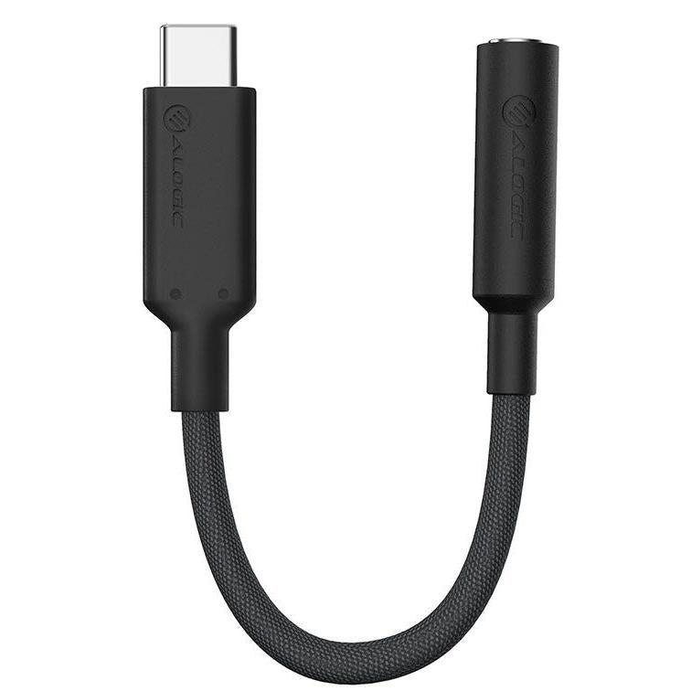 ALOGIC Elements Pro USB C to 3.5mm Audio Adapter - High Quality Digital to Analog Converter for iPhone 15, iPad Pro, MacBook - Perfect for Music, Gaming & Headphones (Black)