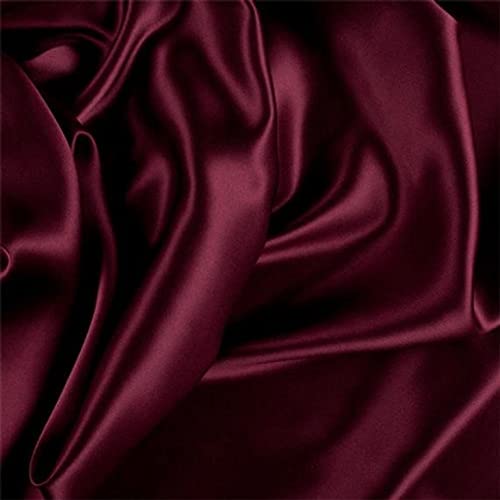 Luxury 100% Mulberry Silk Satin Sheets Set King Size - 4 Piece Deep Pocket 24 Inch - Wine Red Bedding for Ultimate Comfort & Elegance - Perfect for Master Bedroom, Guest Room & Luxury Hotels