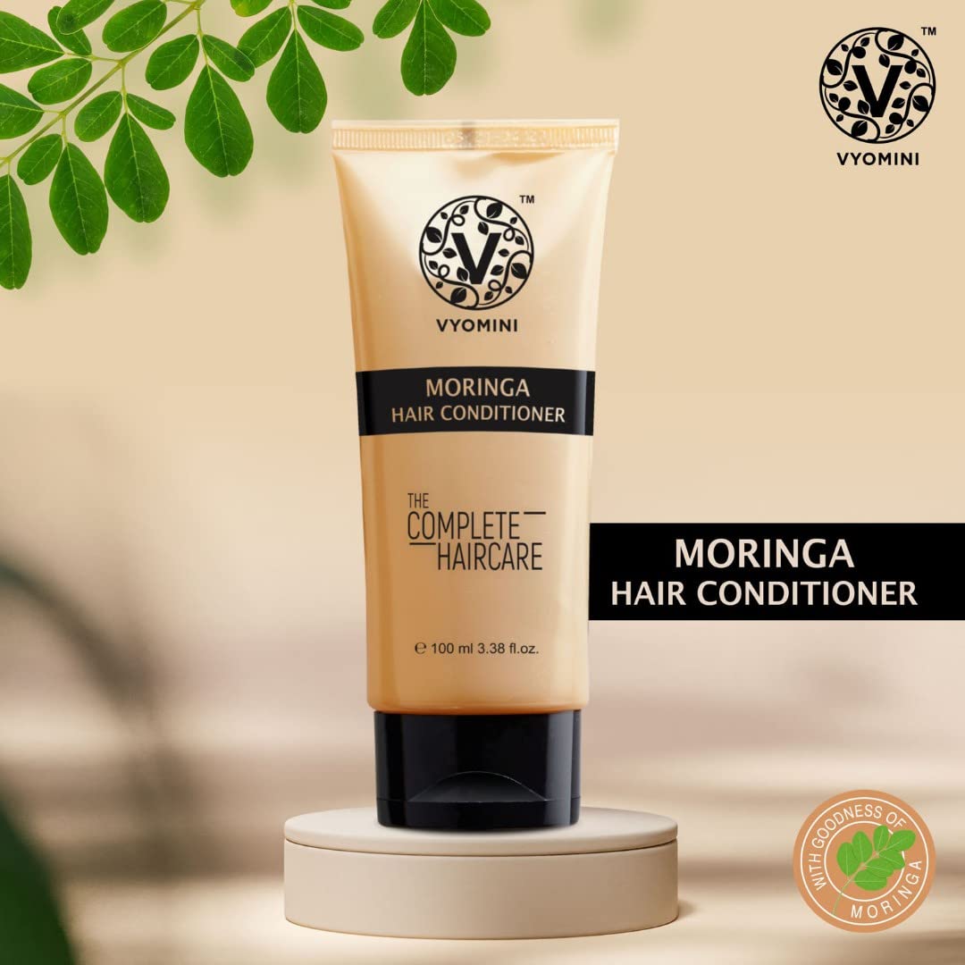Vyomini Moringa Hair Conditioner (100ml) - Pack of 2 | Natural Deep Conditioning Treatment for Dry, Damaged Hair | Perfect for Daily Hair Care & Salon Use