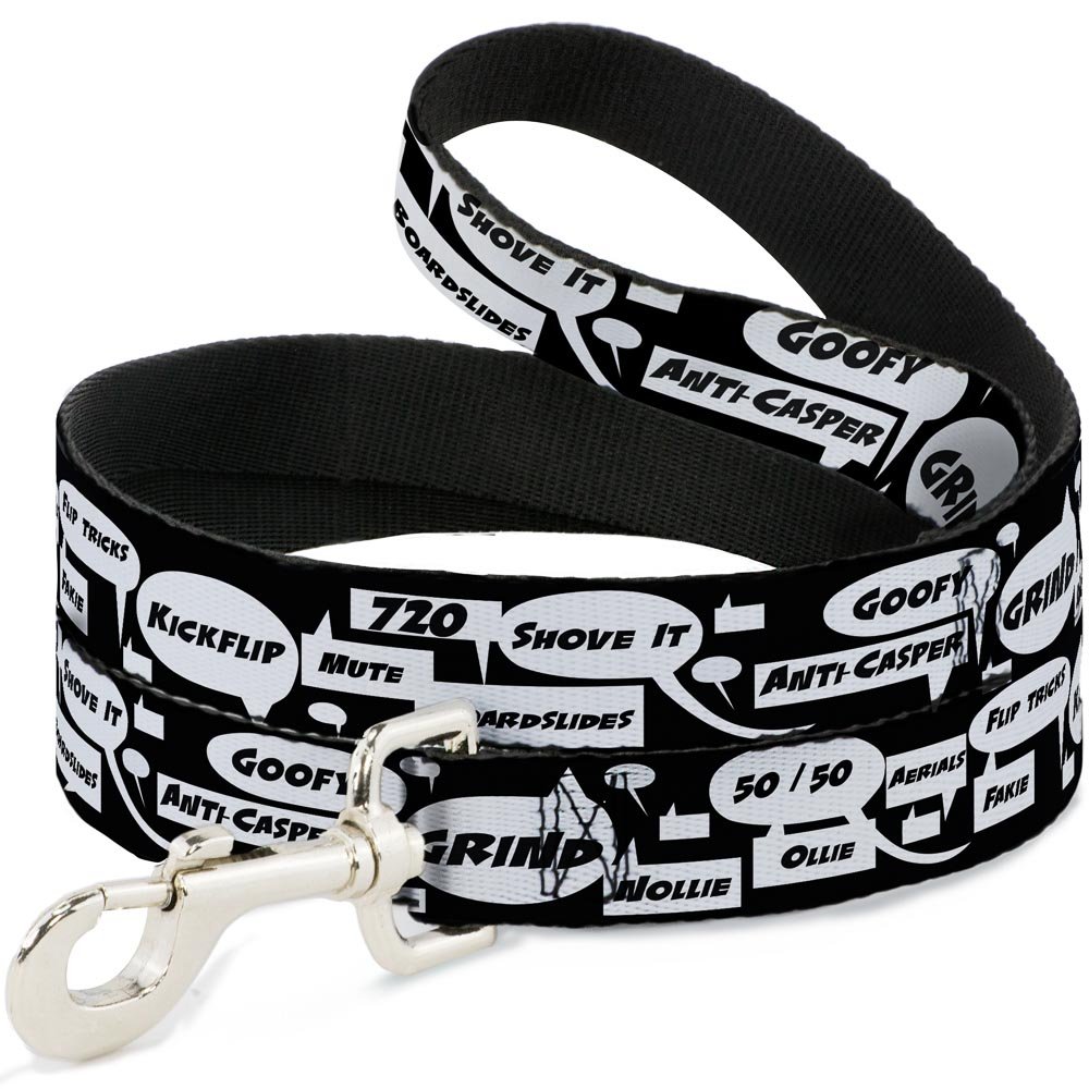 Buckle-Down Skater Bubbles Pet Leash - 6 Feet Long, 1 Inch Wide - Durable Dog Walking Leash for Small to Medium Dogs - Perfect for Daily Walks, Jogging, and Outdoor Adventures