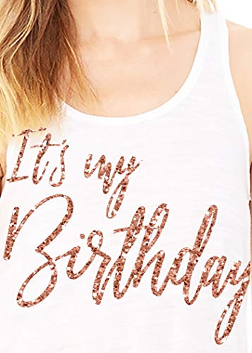 Tank - It's My Birthday (White - Rose Gold)