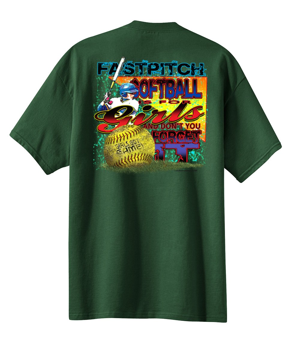 Fastpitch Softball T-Shirt for Girls - 'Fastpitch is for Girls Don't You Forget It' Tee - Perfect for Pitchers, Catchers & Slowpitch Players - Great for Games, Practice & Team Spirit