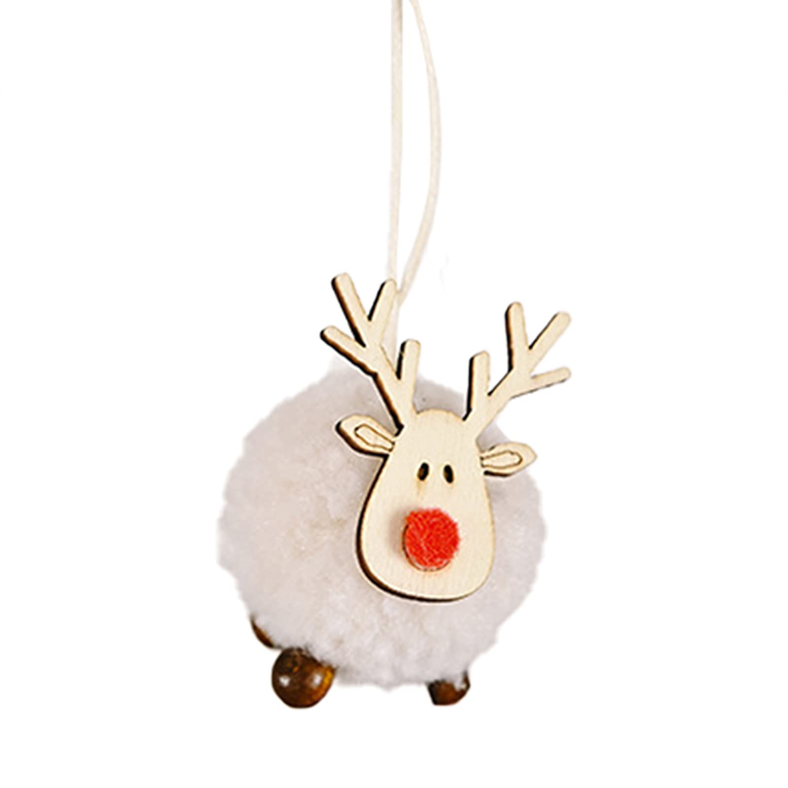 Christmas Deer Pendant Ornament - Elk Tree Hanging Decor for Holiday & Family Gifts (Set of 2) - Perfect for Xmas Tree, Mantel, or Front Door Decoration