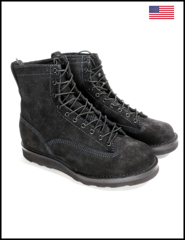 Wesco Boots X The Shop Black DH Service Boot - Premium Leather Work Boots for Men, Durable & Comfortable - Ideal for Construction, Hiking & Outdoor Work