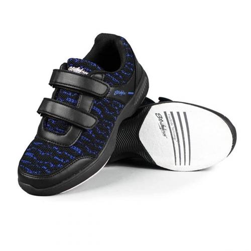 KR Strikeforce Youth Flyer Mesh Lite Black/Royal Velcro Bowling Shoes - Lightweight Comfort for Young Bowlers - Perfect for League Play & Practice Sessions