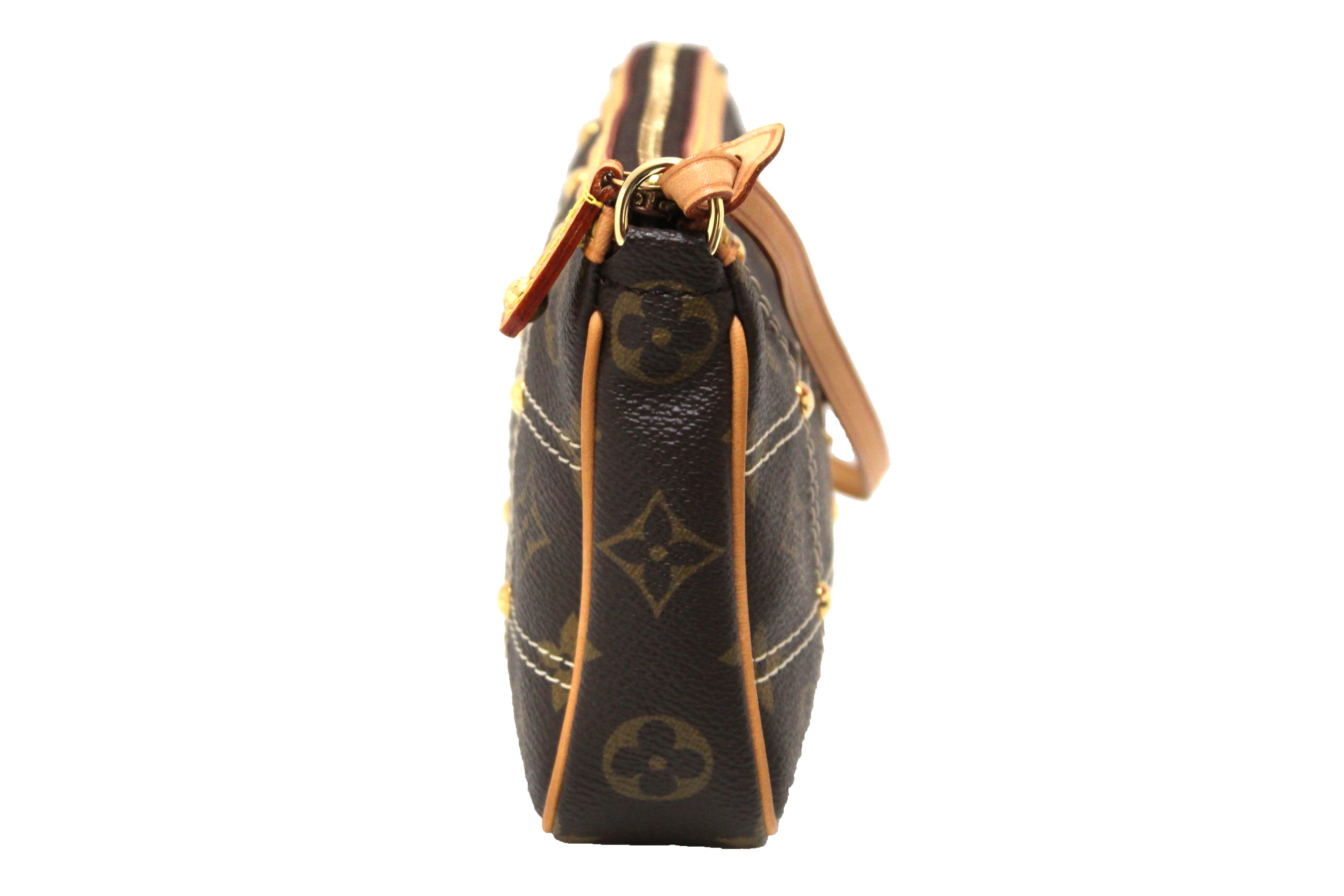 Authentic Louis Vuitton Limited Edition Monogram Canvas Riveting Pochette Bag - Luxury Crossbody Purse for Women, Perfect for Date Night & Special Occasions