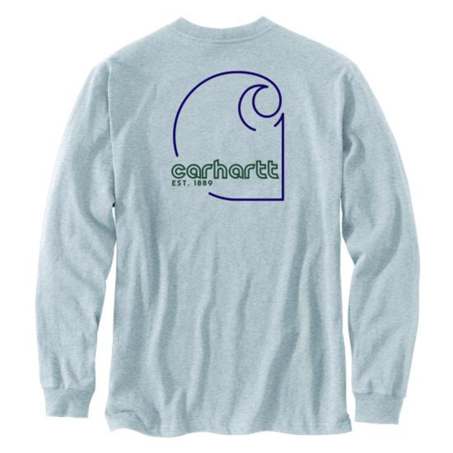 Carhartt Men's Loose Fit Heavyweight Graphic Long Sleeve T-Shirt - Durable Workwear for Construction, Outdoor & Casual Wear