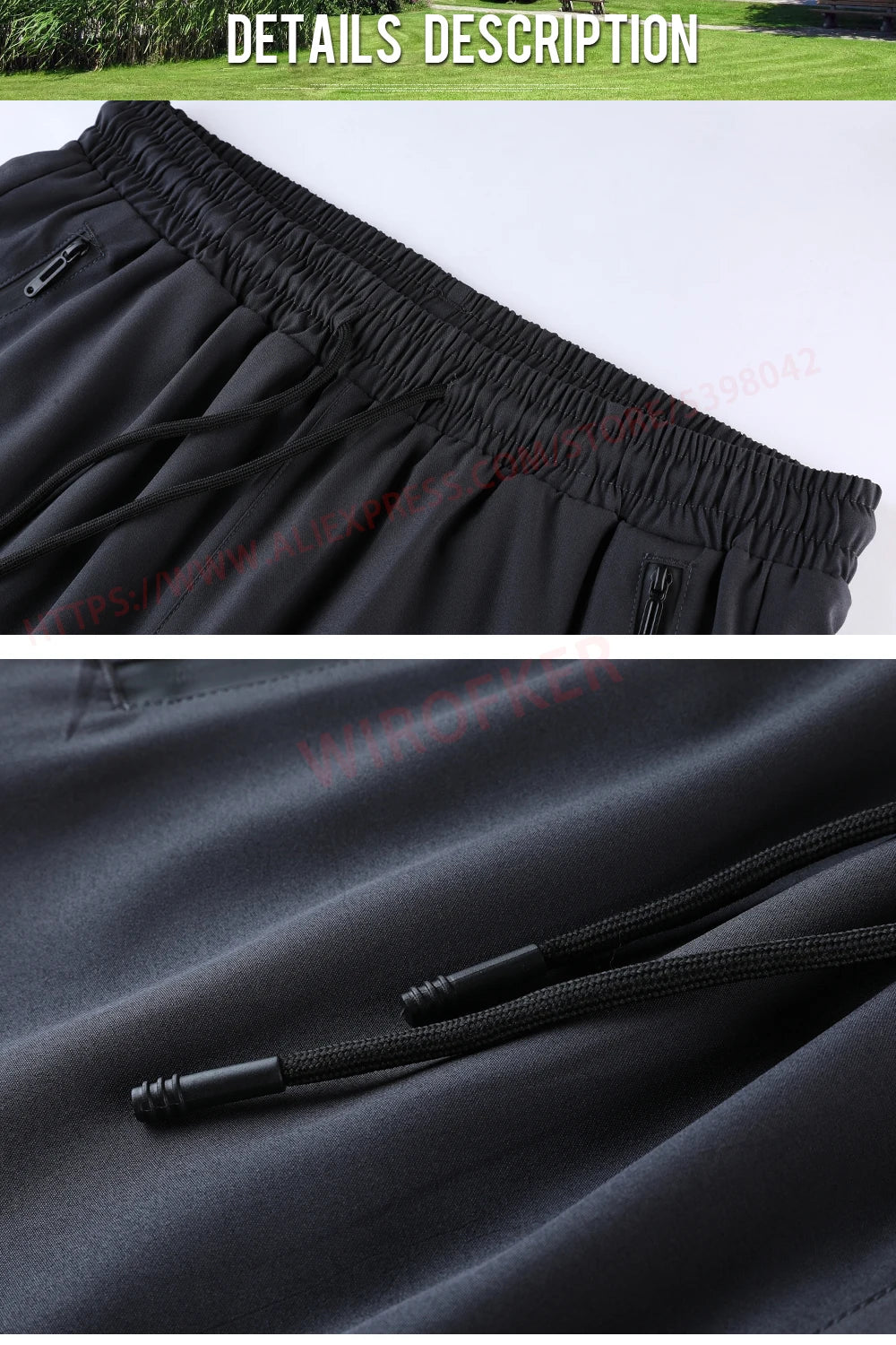 Men's 2-in-1 Running Pants with Pockets - Double Layer Training Leggings for Basketball, Fitness & Workout - Breathable Printed Sweatpants for Jogging, Gym & Outdoor Sports