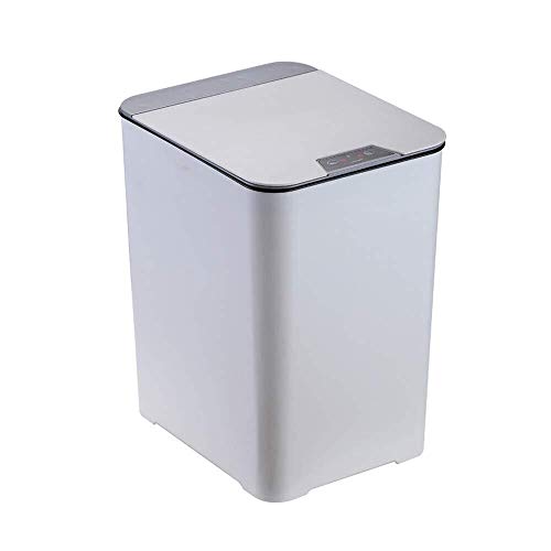 Automatic Sensor Trash Can - Mini Japanese Style Square Plastic Bathroom Waterproof Silent Household Waste Bin with Large Capacity for Living Room, Bedroom & Kitchen | Ideal for Home, Office & Bathroom Use