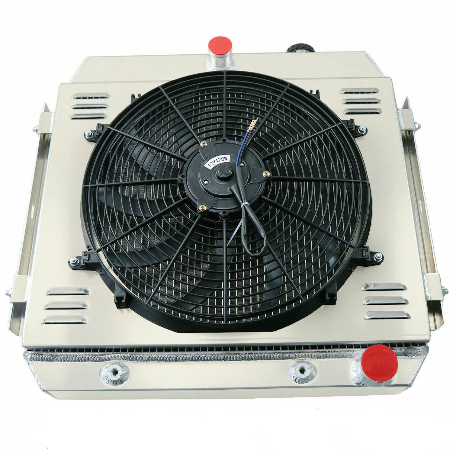 1955-1957 Chevy Bel Air Aluminum Radiator - 3 Row Cooling System with 16