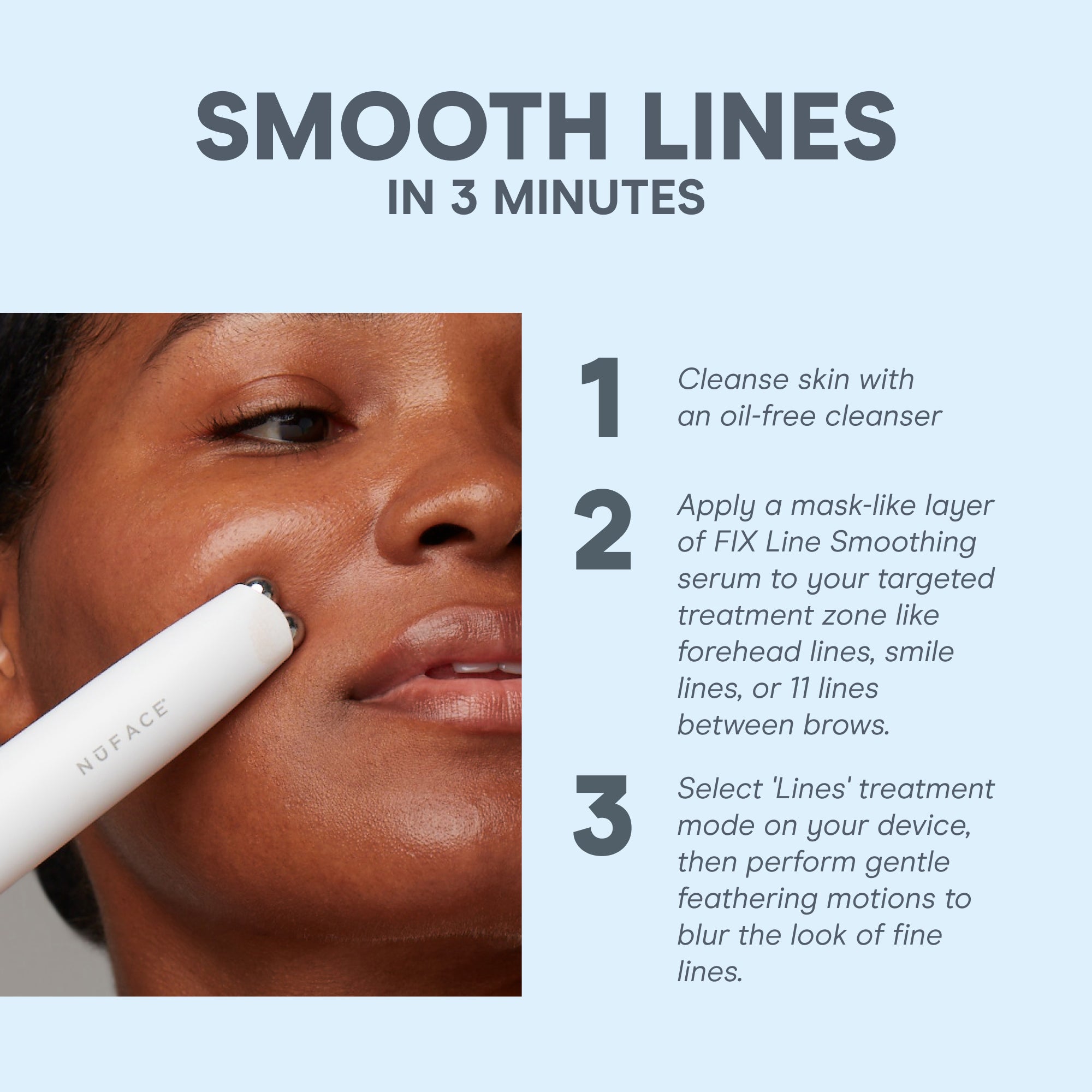 NuFACE Fix Microcurrent Facial Toning Device for Wrinkles & Fine Lines - At-Home Skincare & Anti-Aging Treatment | Perfect for Daily Use & Travel