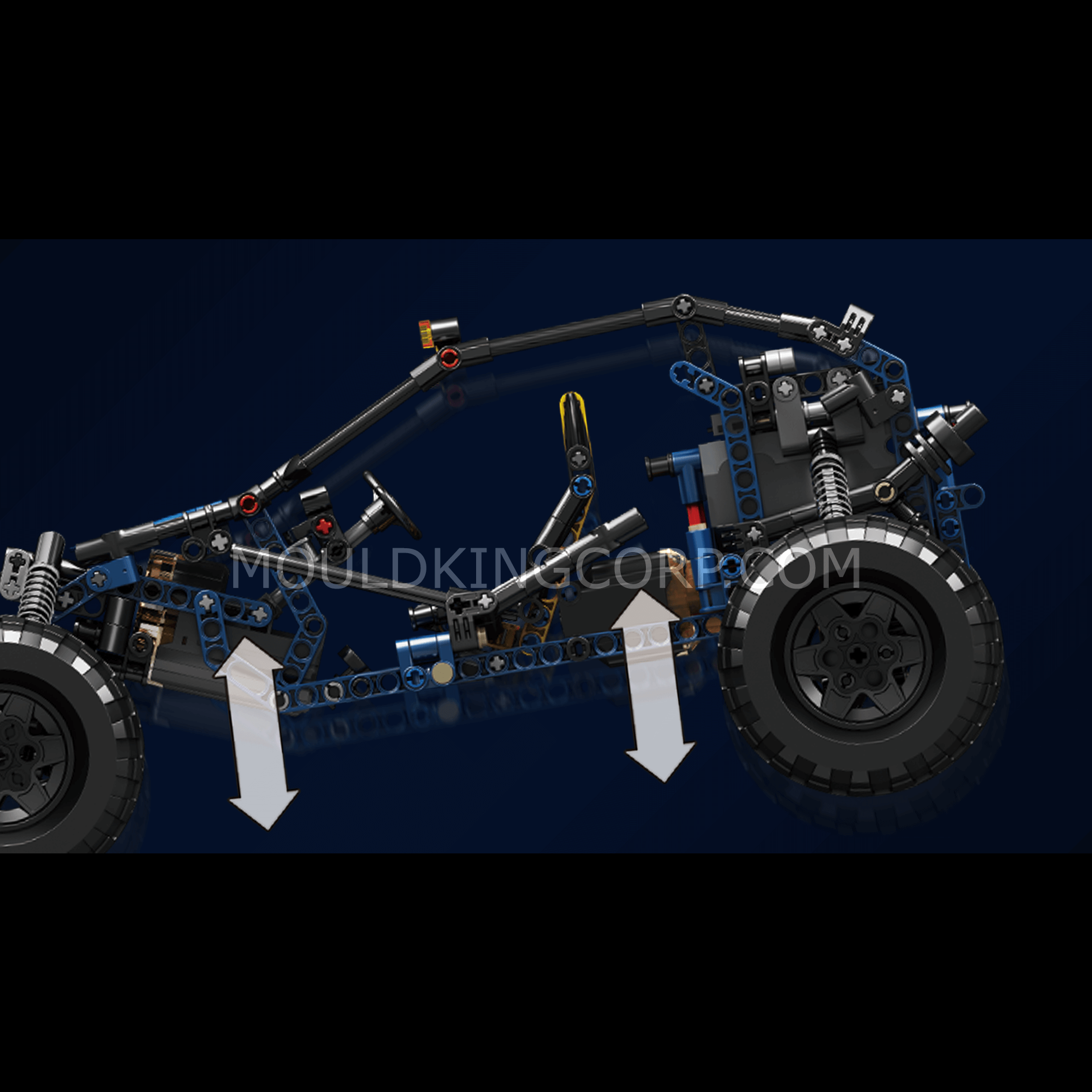 MOULD KING 18018 Lightning Buggy Remote Control Car Building Kit - 532 PCS STEM Toy for Kids & Adults, Perfect for Indoor & Outdoor Play, Racing & Collecting