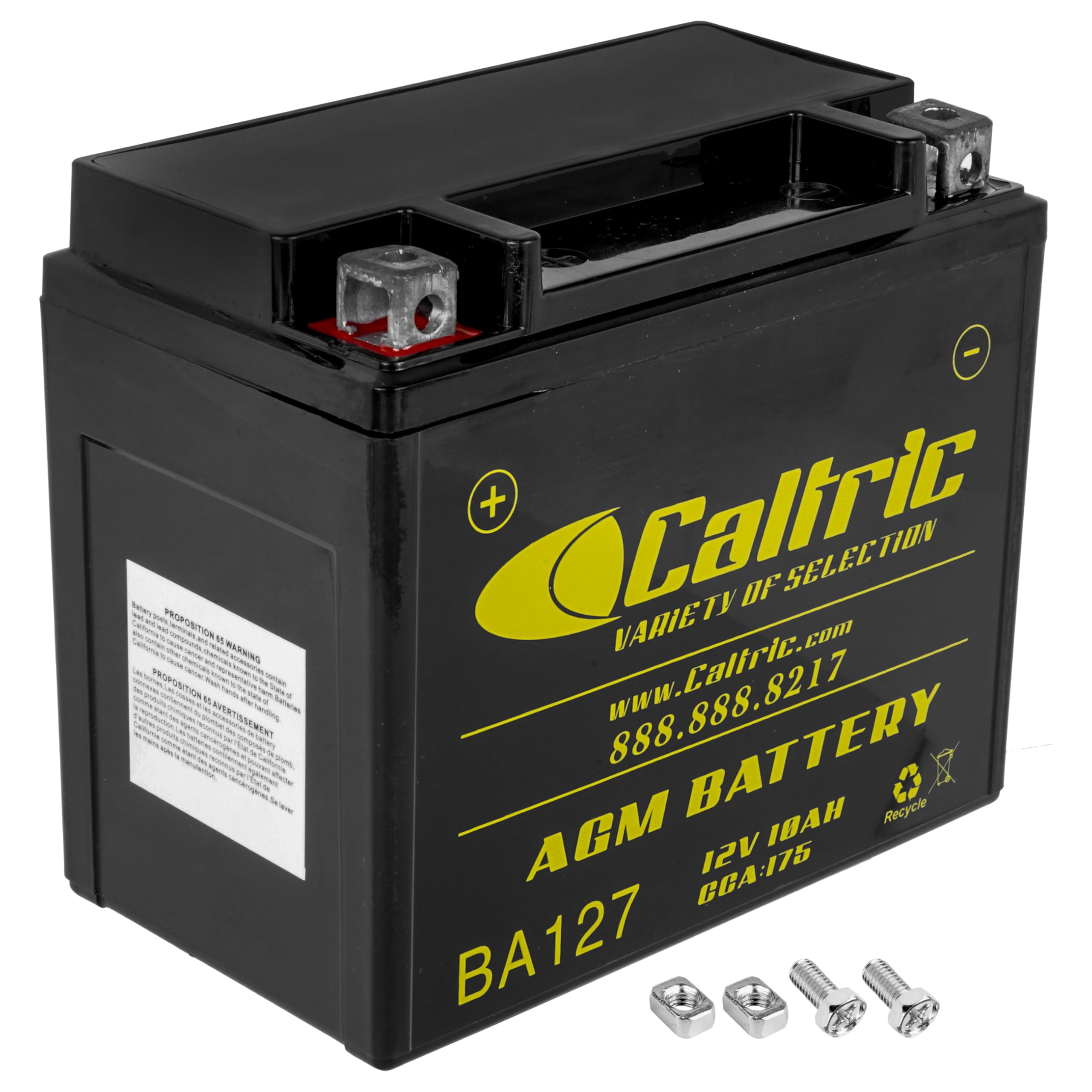 Caltric AGM Battery Replacement for Yamaha 600R YZF600R YZ-F600R Motorcycle (1995-2007) - High Performance Power Solution for Street Bikes & Racing | Perfect for Commuting, Track Days & Long Rides