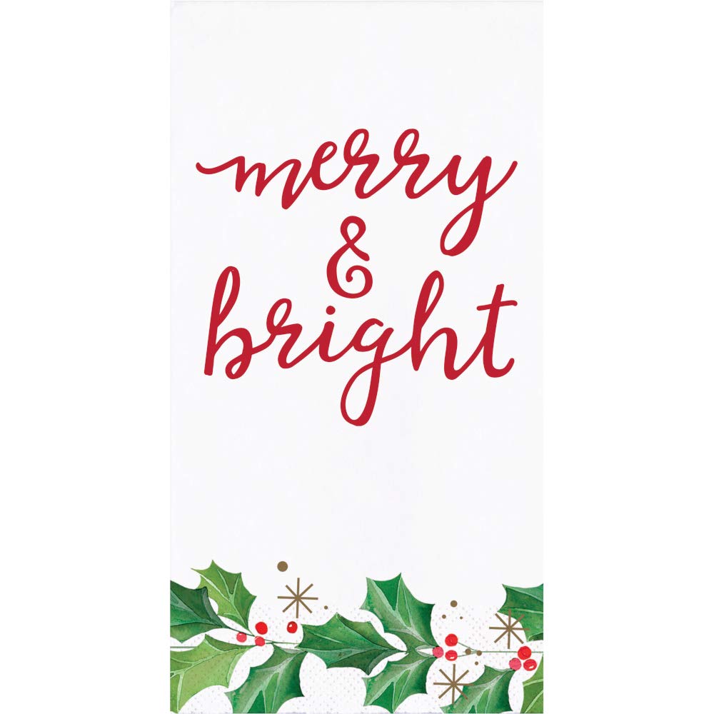 Eco-Friendly Disposable Paper Hand Towels for Christmas - 32 Pack | Decorative Holiday Bathroom & Guest Towels | Perfect for Parties, Home Decor & Festive Gatherings