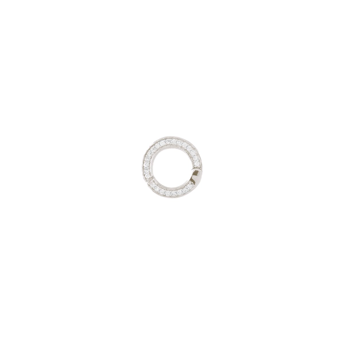 Silver Crystal Round Connector for Jewelry Making, DIY Crafts, and Home Decor - Elegant Beading Accessories
