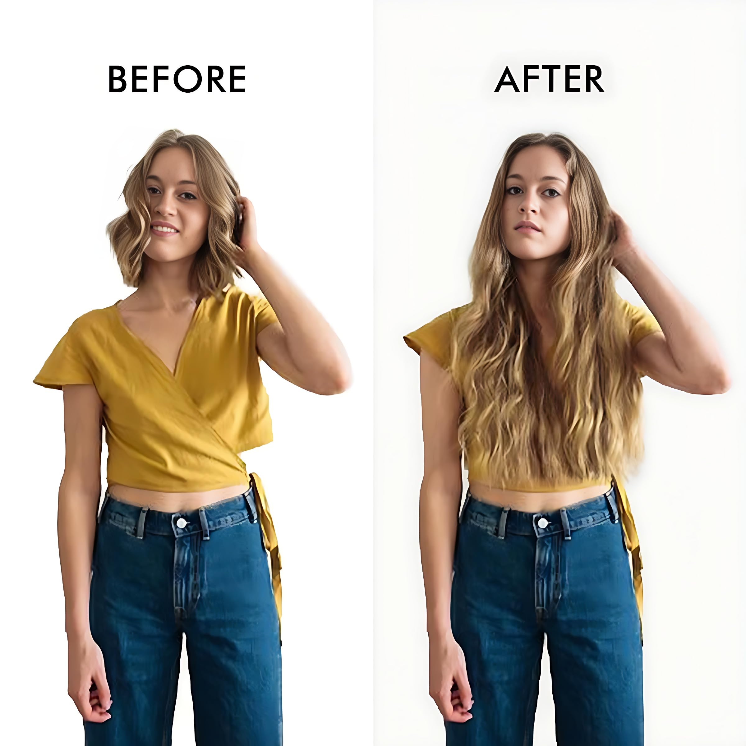Sixstarhair Remy Human Hair Extensions Clip-In 16inch Balayage Ash Brown to Dirty Blonde & Ash Blonde 140g Full Pack [B8-18-60#] - Perfect for Parties, Weddings & Everyday Styling