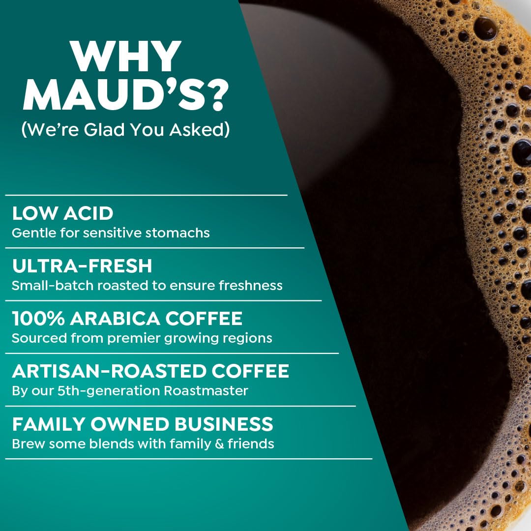 MAUD'S Dark Roast Espresso Coffee Pods 100 Count - Compatible with Keurig K-Cup Brewers | Perfect for Home & Office Coffee Makers, Morning Energy Boost