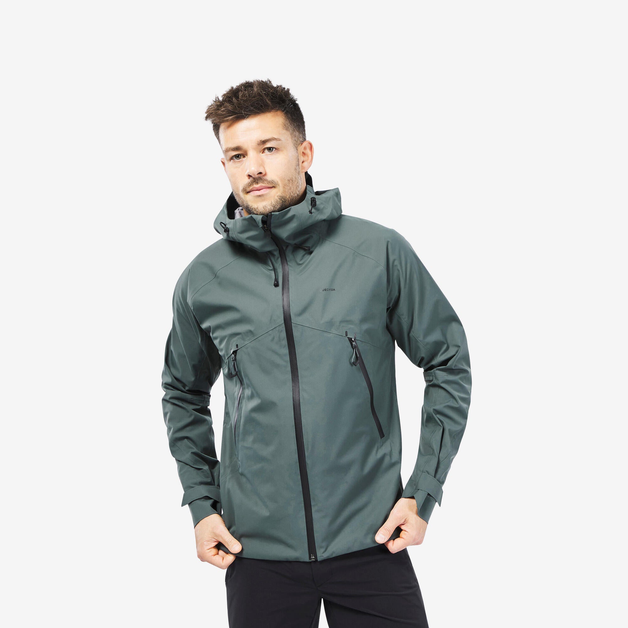 Quechua Men's MH500 Lightweight Waterproof Hiking Jacket - Outdoor Trekking, Camping & Mountain Climbing Gear