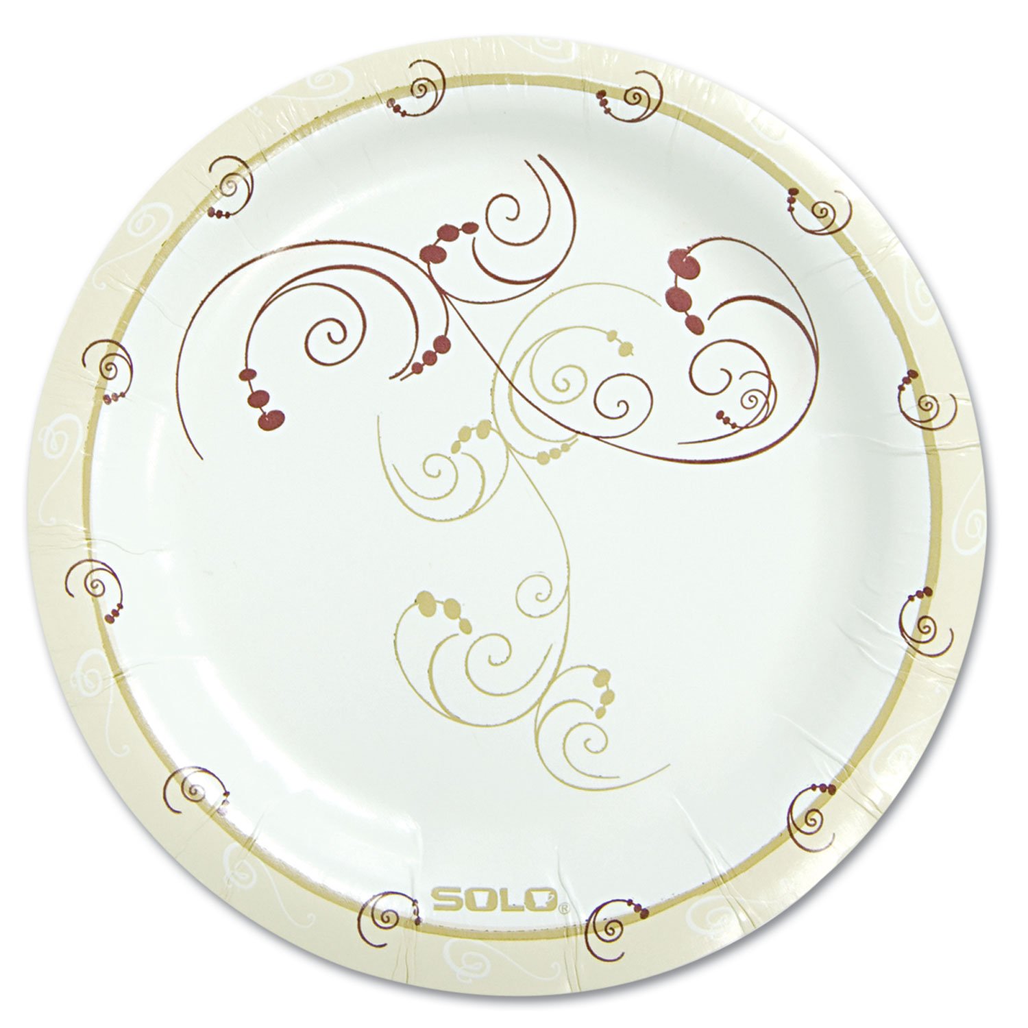 SOLO MP6J8001PK 6-Inch Tan Paper Plates, 125-Pack - Mediumweight Disposable Dinnerware for Parties, Picnics & Events - Eco-Friendly Paper Plates for Home, Office & Catering