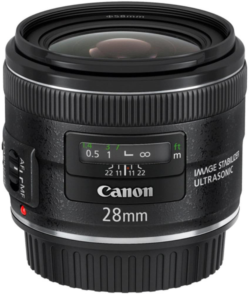 Canon EF 28mm f/2.8 IS USM Wide Angle Lens for DSLR Cameras - Perfect for Landscape, Street & Low Light Photography