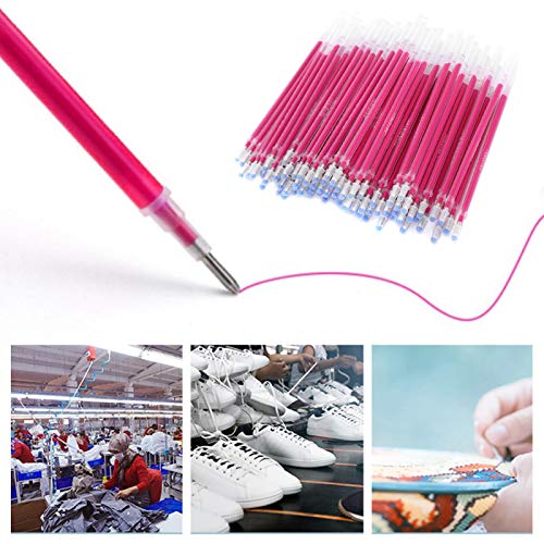 100pcs Heat Erasable Fabric Marking Pens - Washable & Reusable Sewing Markers for Quilting, Dressmaking & DIY Projects - Perfect for Fabric, Clothes & Crafting (Great for Beginners & Professionals)
