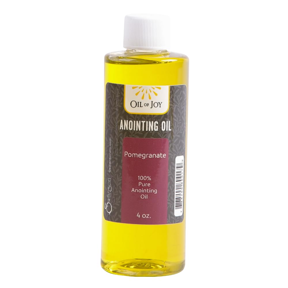 Pomegranate Anointing Oil for Prayer & Christian Worship - 4oz Holy Oil of Joy - Perfect for Spiritual Healing, Bible Study & Church Ceremonies