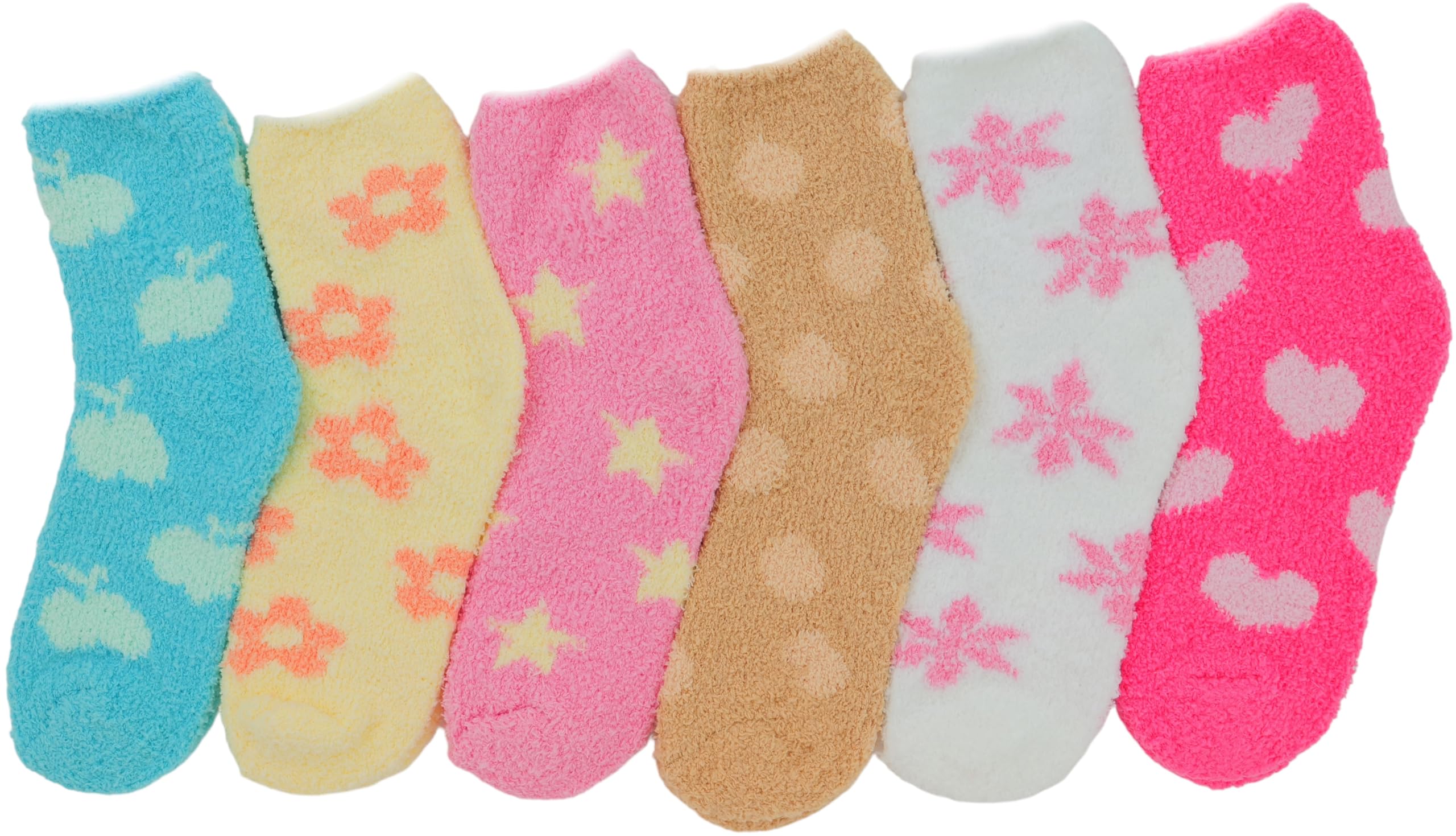 ToBeInStyle Women's Winter Socks Pack of 6 - Assorted Cozy Knit Socks for Women - Perfect for Cold Weather, Snow Boots & Indoor Comfort