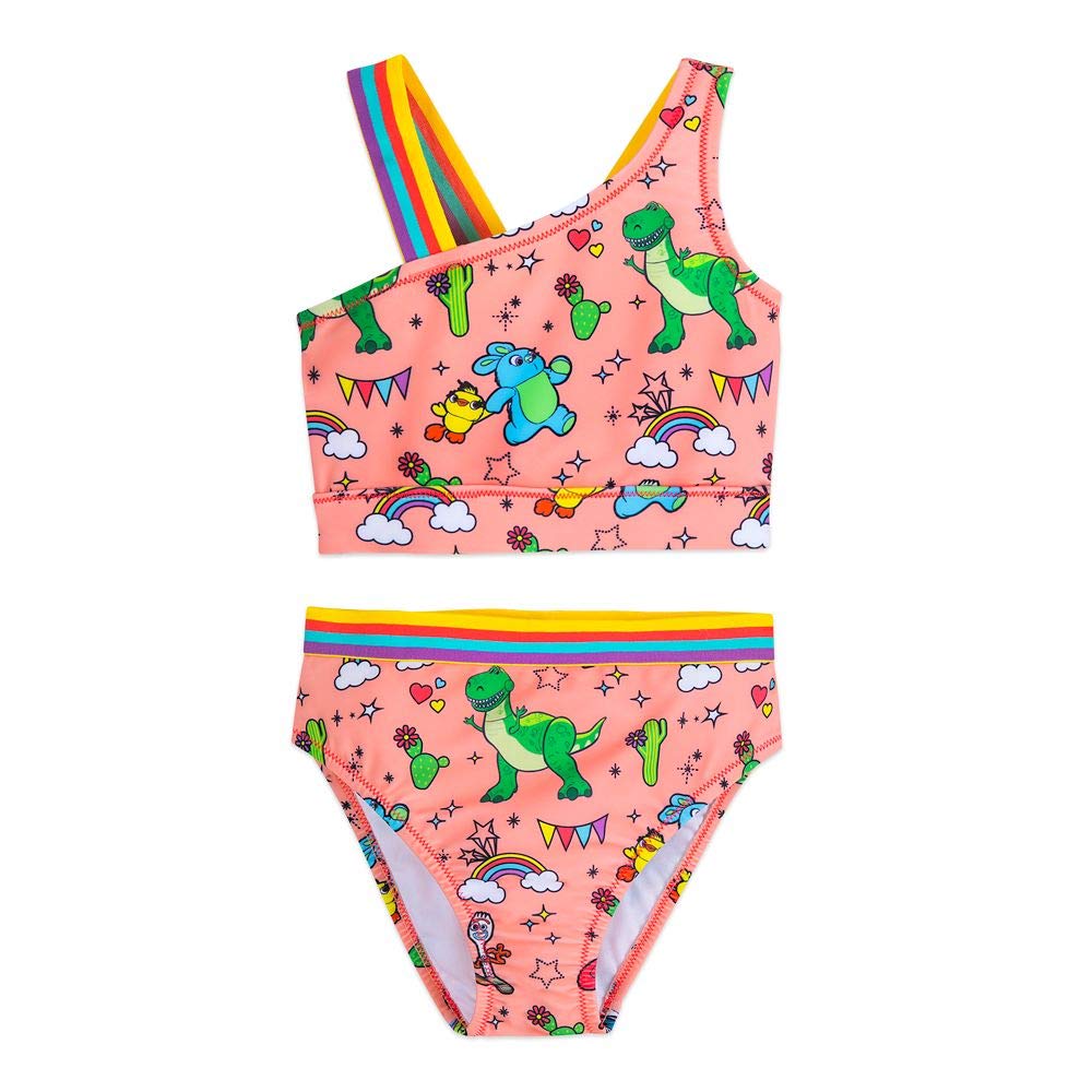 Disney Pixar Toy Story 4 Girls' Swimsuit - Cute Cartoon Character Swimwear for Kids Beach Pool Party Summer Vacation