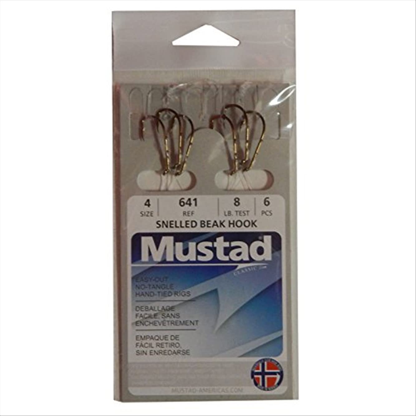 Mustad Beak Hook - Extra Long Shank Fishing Hooks with Special Bend Design for Saltwater & Freshwater Fishing | Ideal for Bass, Trout, and Catfish Angling