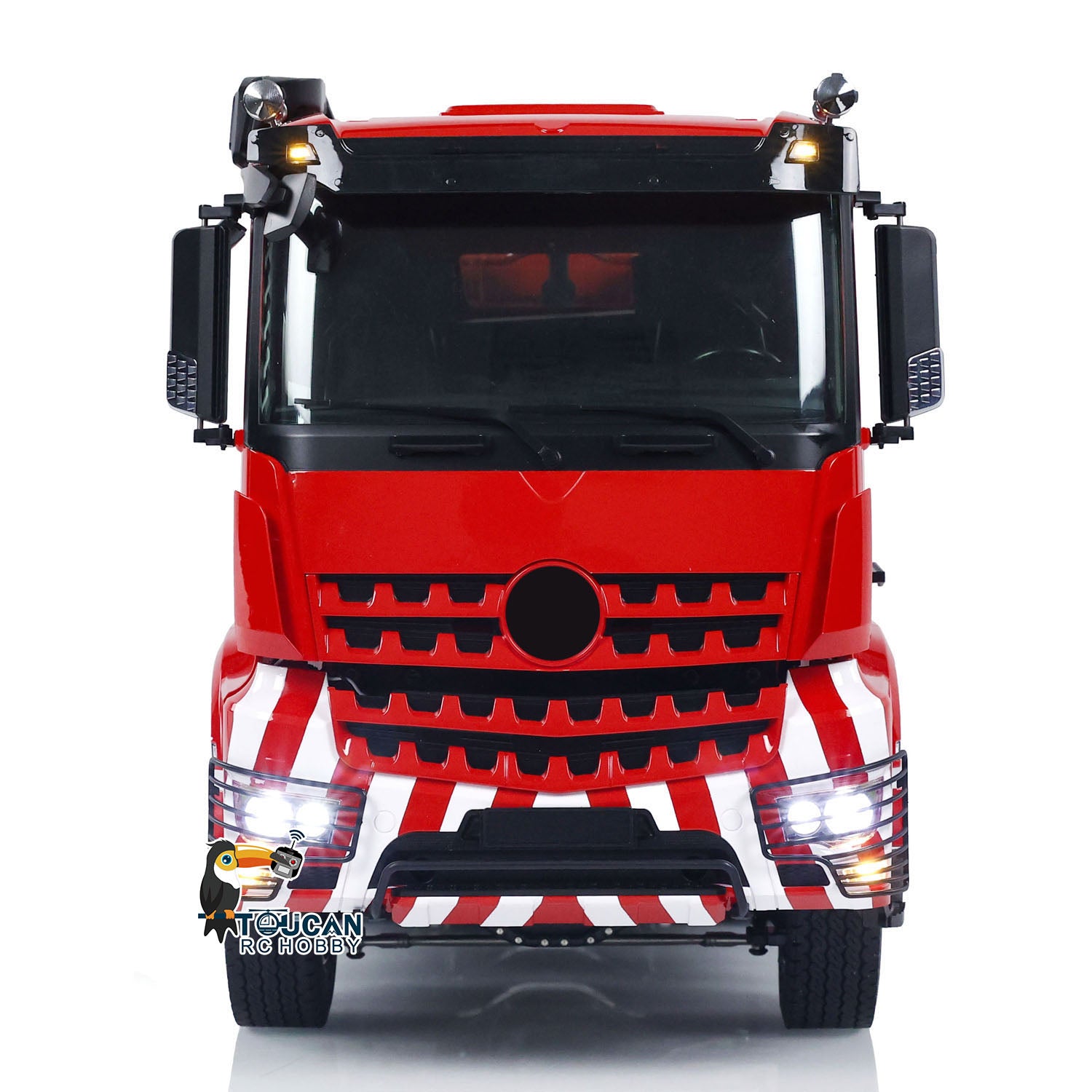 1/14 Scale 8x8 RC Hydraulic Dump Truck - Radio Controlled Construction Vehicle with Rear Axle Steering & Pre-Assembled Painted Body - Perfect for Construction Site Play, RC Hobbyists and Model Collectors
