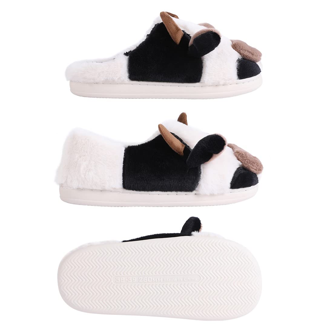 Menore Cartoon Animal Fuzzy Slippers - Warm Winter House Shoes for Women & Girls, Soft Plush 3D Animal Design, Non-Slip Indoor Slippers, Cozy Bedroom & Home Footwear - Perfect for Lounging, Sleepovers & Relaxing at Home