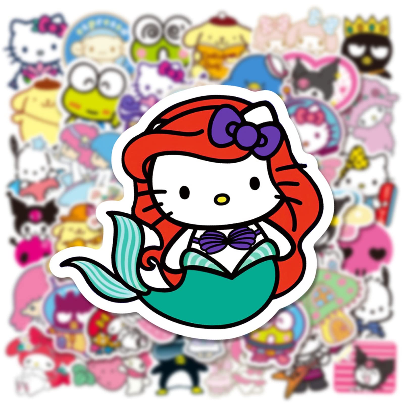 50PCS Cute Cartoon Stickers Pack - Kawaii Anime Mixed Stickers for Kids, Teens, Girls & Adults - Perfect for Scrapbooking, DIY Crafts, Laptop Decoration & Gift Giving