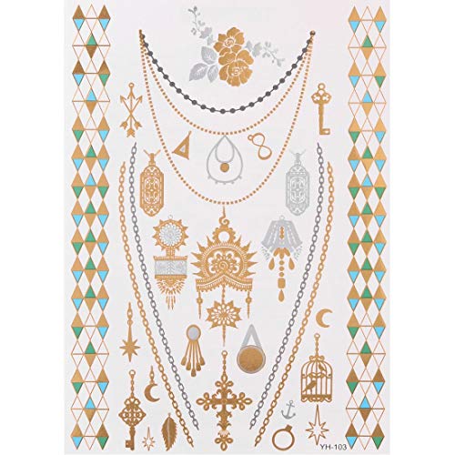 STORE99® Colorful Temporary Tattoo Stickers - Removable Body Art for Neck, Arm & Shoulder | Perfect for Parties, Festivals & Makeup Looks
