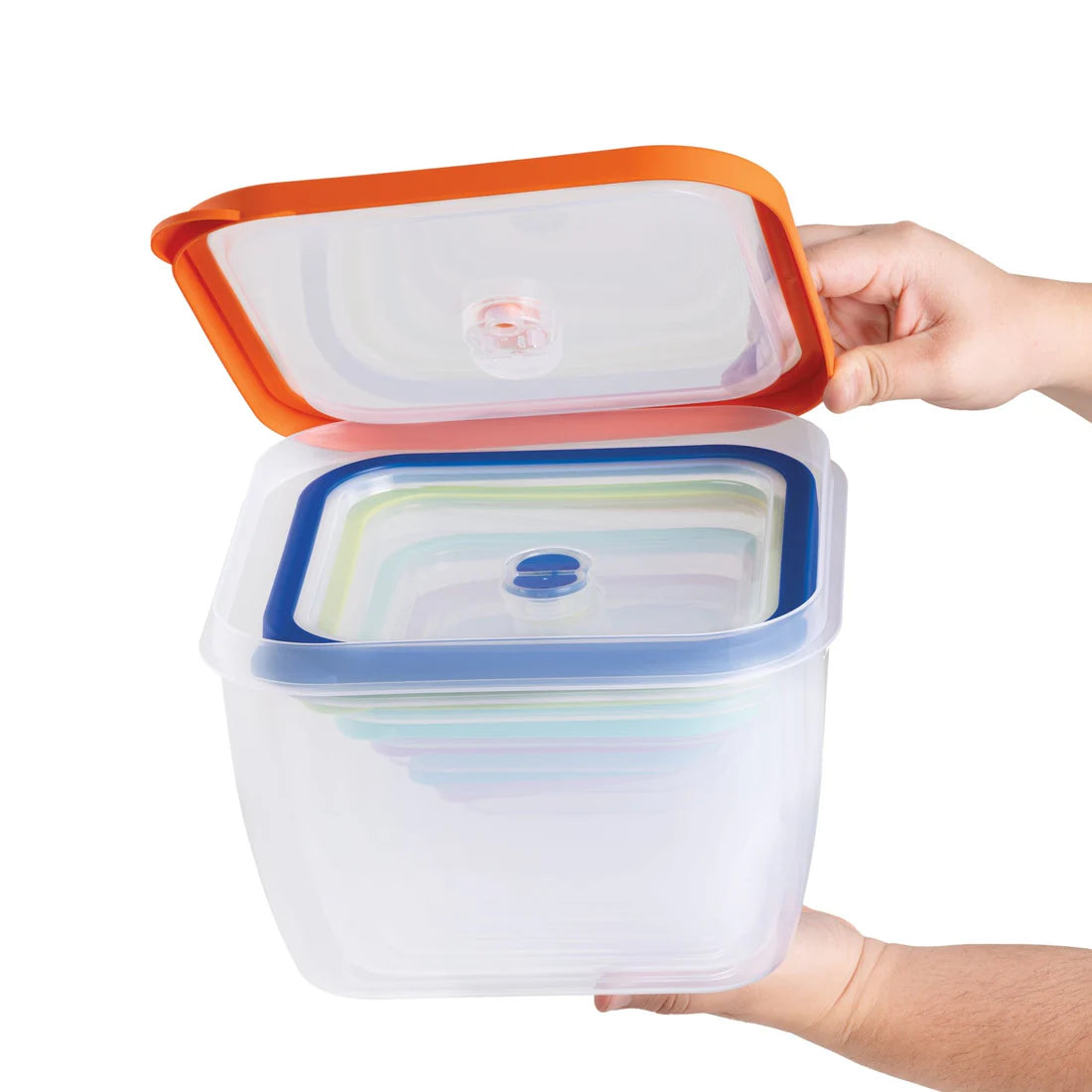 Large Plastic Storage Containers with Lids - Airtight, Stackable & Durable for Kitchen, Pantry & Organization | Perfect for Food Storage, Meal Prep & Home Organization