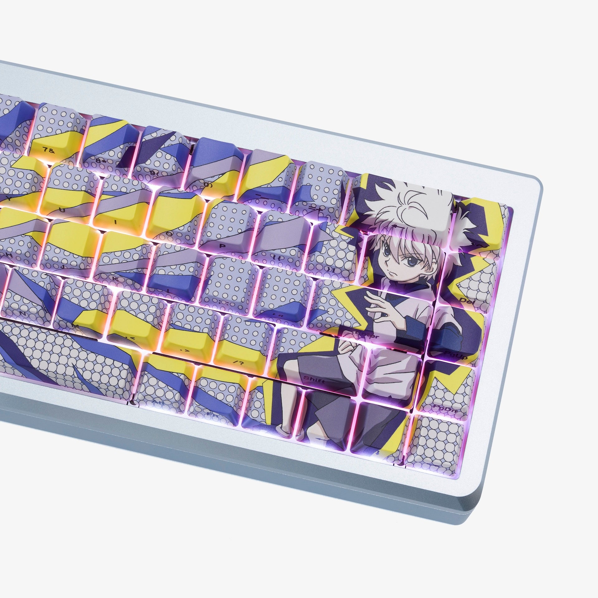 HxH x HG Summit 65 Mechanical Keyboard - Killua Edition | Custom Gaming Keyboard for PC & Mac | Perfect for Esports, Typing & Streamers