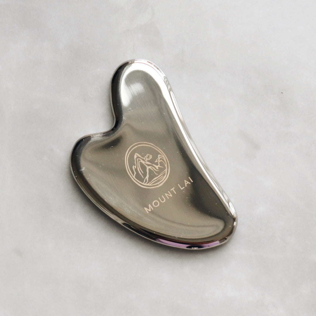 Premium Stainless Steel Gua Sha Tool for Face Lifting & Massage - Anti-Aging Skincare, Lymphatic Drainage, Relaxation - Perfect for Home Spa & Self-Care Routine