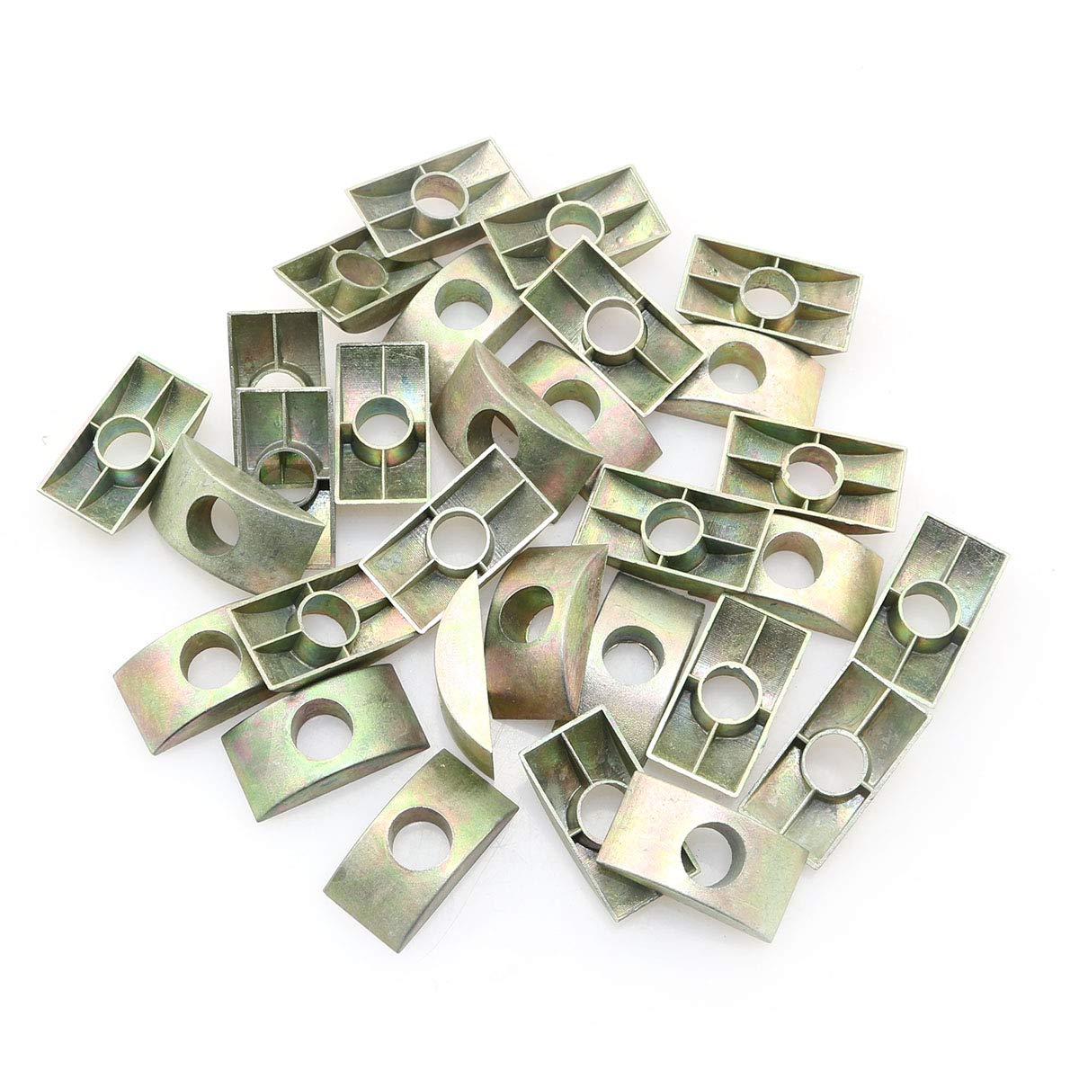 30PCS M8 Half Moon Nuts with Washers & Spacers - Furniture Hardware Accessories Kit for Secure Furniture Connections - Perfect for DIY Projects, Home Furniture Assembly, and Cabinet Installation