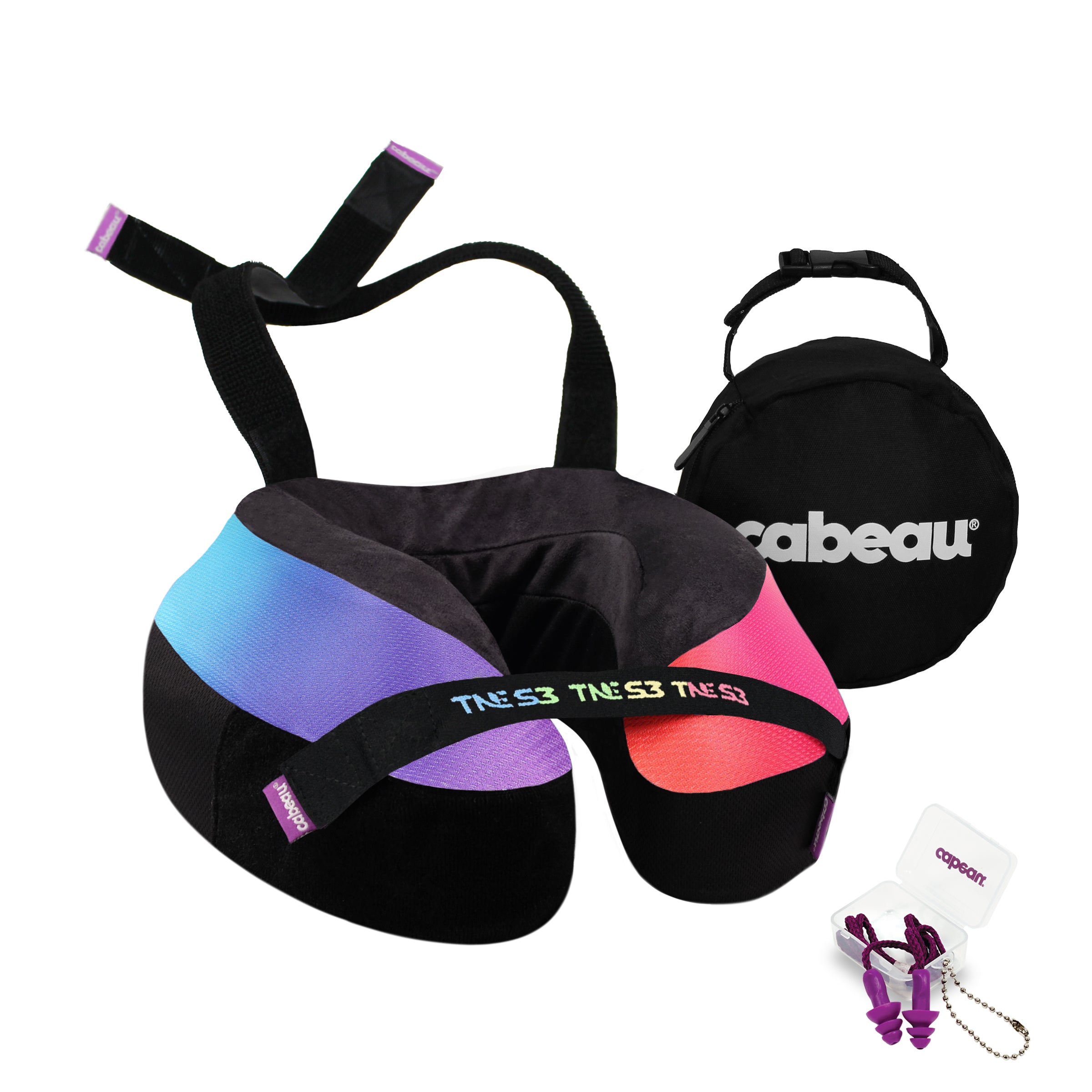 CABEAU The Neck's Evolution S3 (TNE) Travel Pillow for Airplane, Car & Office - Ergonomic Neck Support for Long Flights, Road Trips & Work Comfort