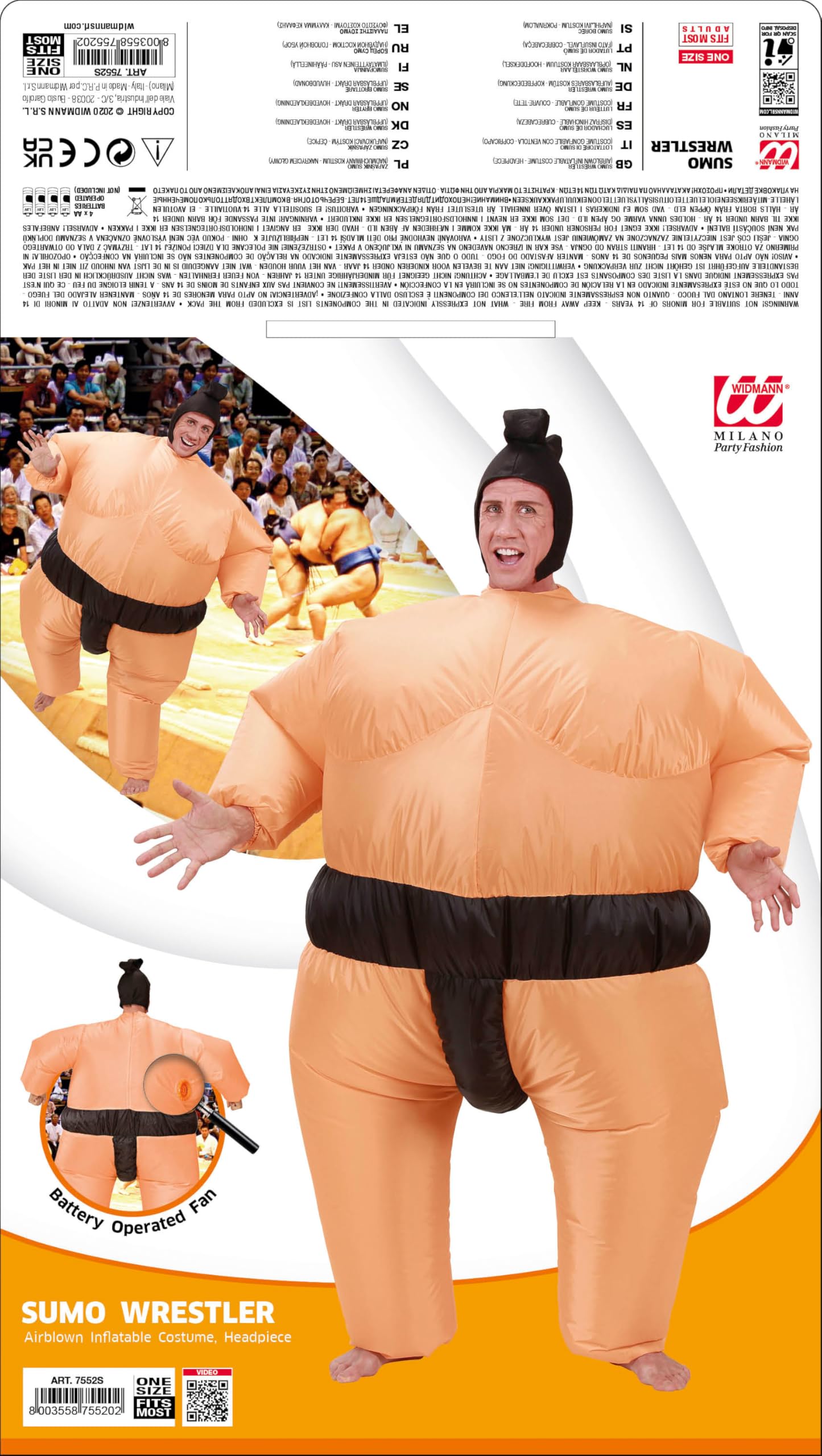 Inflatable Sumo Costume for Men - Chinese Oriental Fancy Dress Outfit for Halloween, Cosplay, and Themed Parties