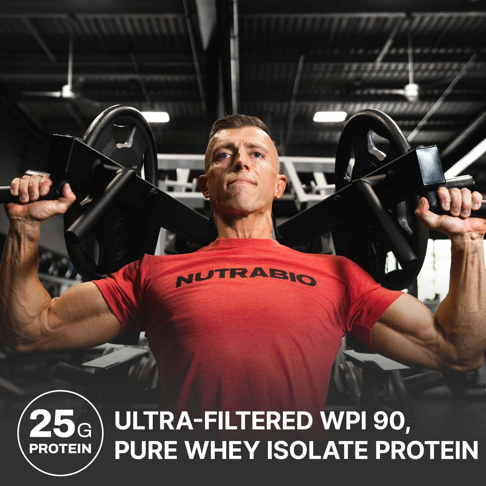 NutraBio Whey Protein Isolate Powder - 25g Protein Per Scoop, Complete Amino Acid Profile - Soy Free, Gluten Free, Non-GMO, No Fillers - Dutch Chocolate Flavor (5 Lbs) - Post Workout Recovery, Muscle Building, Healthy Snack for Fitness Enthusiasts