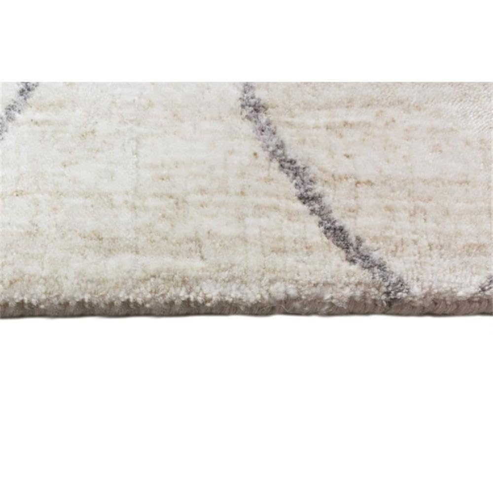 Bashian Terrain Hand Loomed Ivory Area Rug - Soft Bohemian Style Rug for Living Room, Bedroom & Home Decor | Eco-Friendly Natural Fiber Carpet