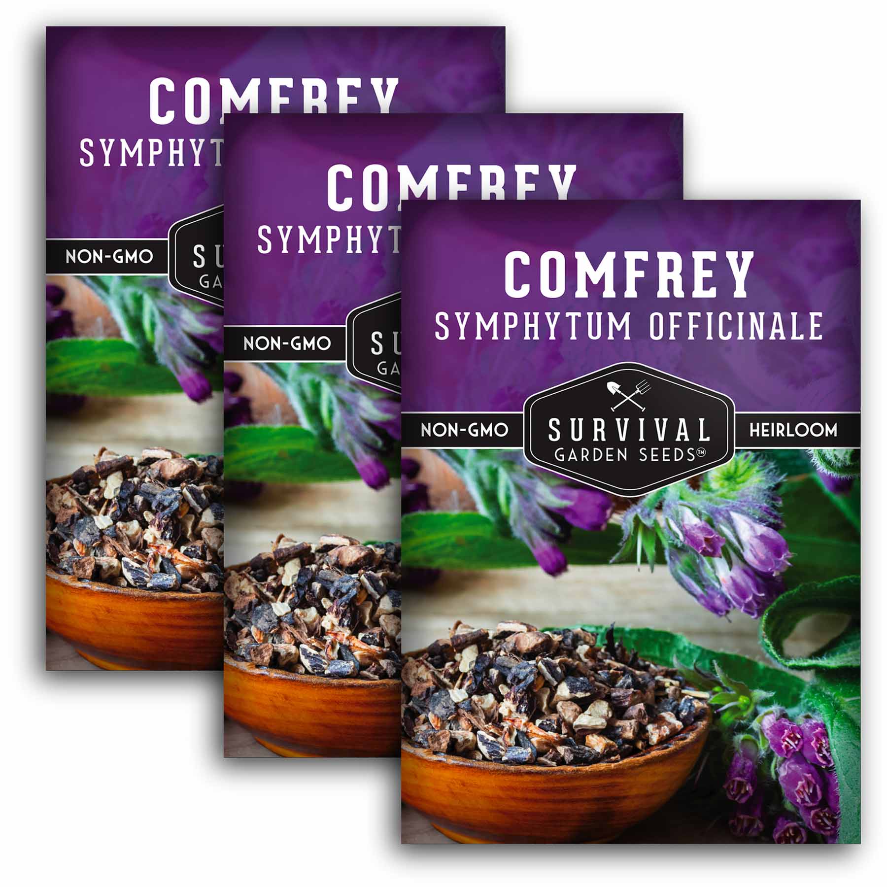 Organic Comfrey Seeds (Symphytum officinale) - Heirloom Slippery Root Herb for Medicinal Gardens, Herbal Remedies & Natural Healing | Grow Your Own Healing Plants at Home