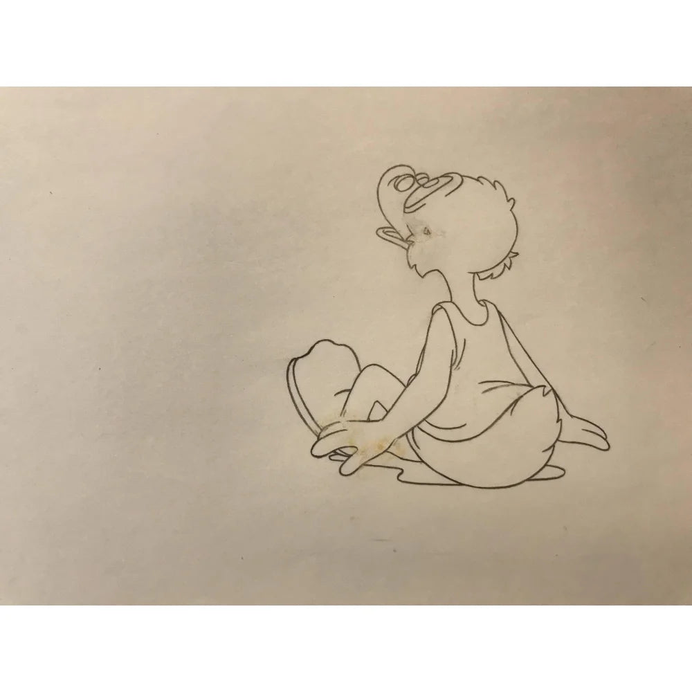 Original Ducktales 90s TV Show Production Sketch Drawing & Cell with COA 1/1 - Disney Animation Collectible for Fans & Art Enthusiasts - Perfect for Home Decor, Gift, or Disney Memorabilia Collection