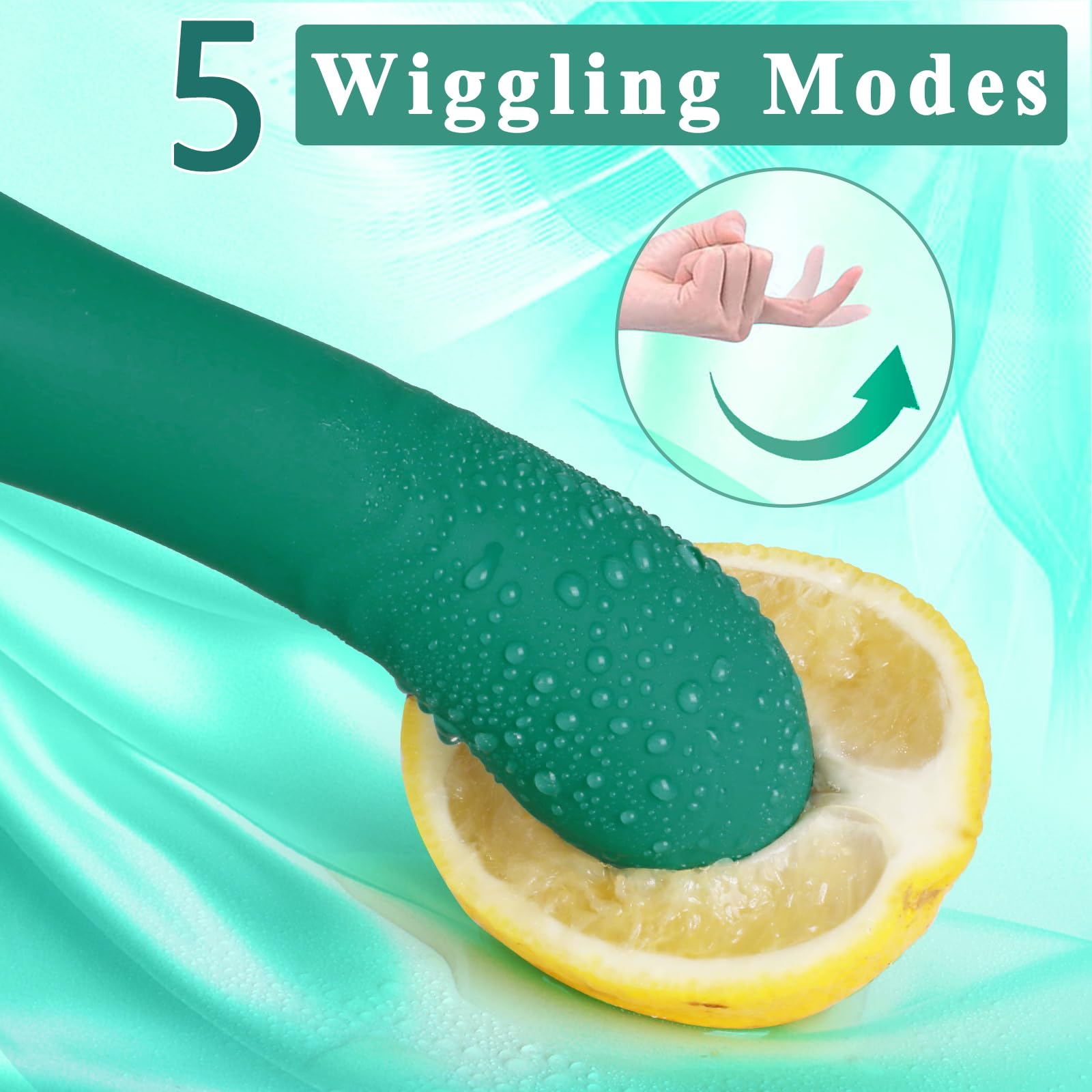 G Spot Vibrator for Women - Clitoral Stimulator with 5 Wiggling & 10 Vibrating Modes, Waterproof Bullet Vibrator & Anal Plug for Couples Play - Green Adult Sex Toy for Solo & Partnered Pleasure