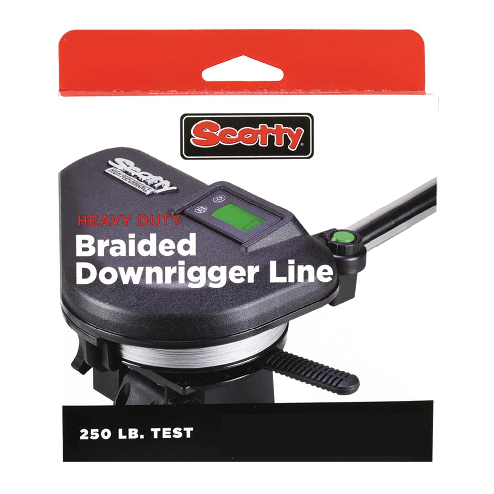Scotty Premium Braided Fiber Downrigger Fishing Line Kit - 400ft High Strength Saltwater Trolling Line for Salmon, Trout & Deep Sea Fishing - Perfect for Offshore, Lake & Charter Boat Anglers