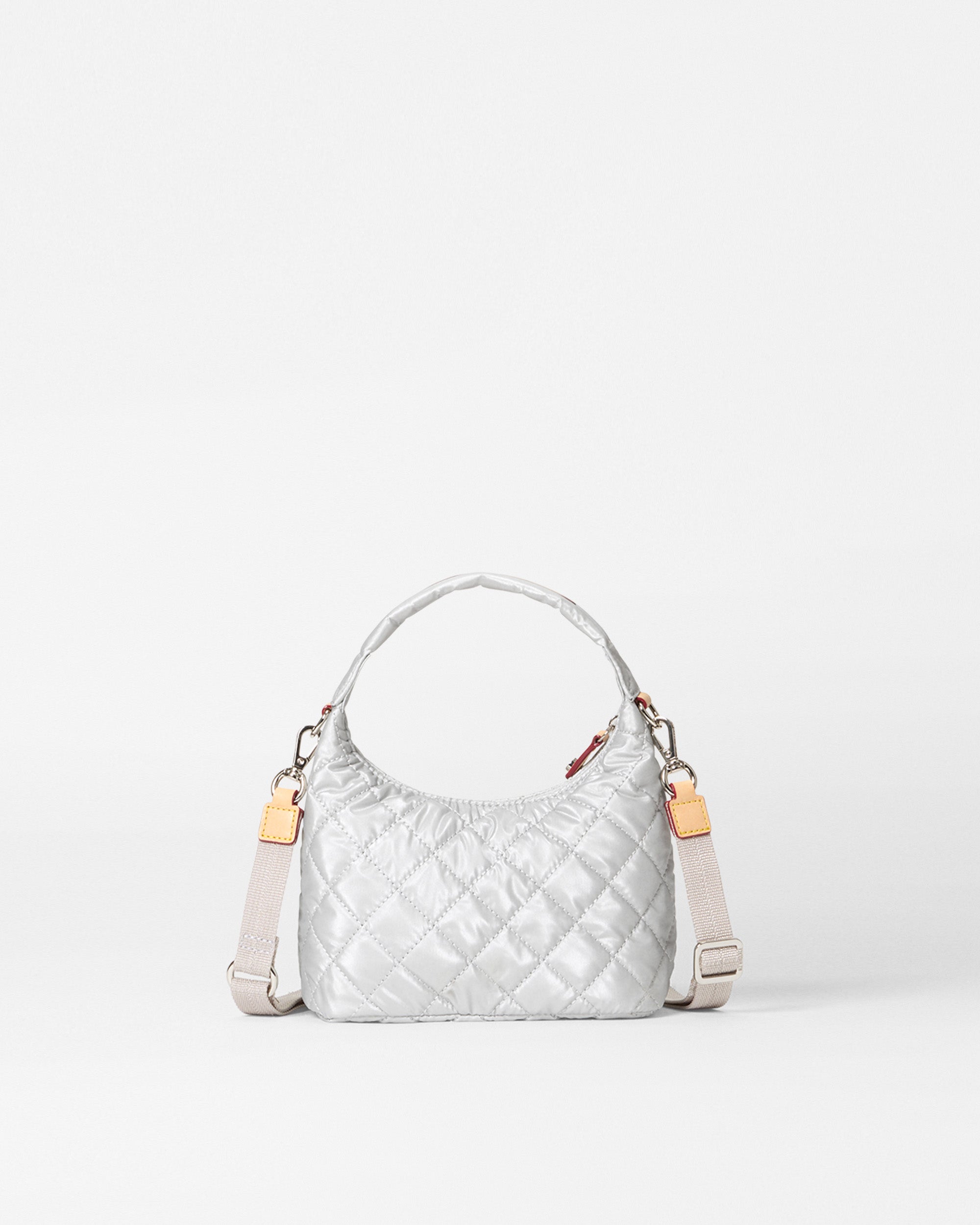 Oyster Metallic Mini Metro Hobo Bag - Stylish Crossbody Purse for Women, Perfect for Work, Travel & Everyday Use